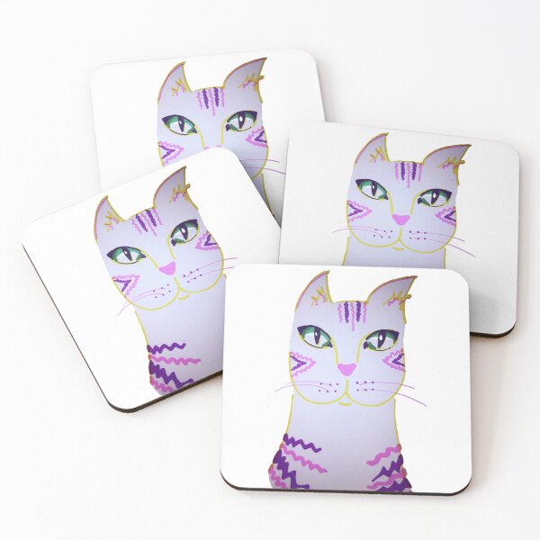 Item preview, Pink 70s catpie designed and sold by CoffeyCatsArt.