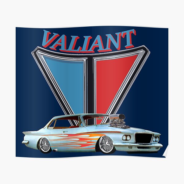 1962 Vintage Classic Pro Street Plymouth Valiant Poster