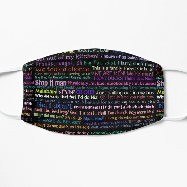 One direction Quotes Flat Mask