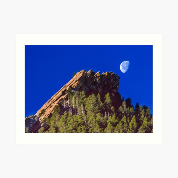 First Flatiron Moonset Art Print