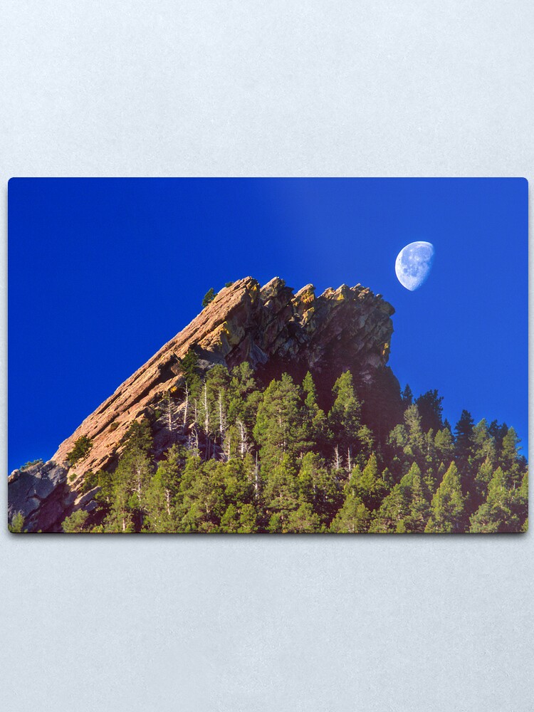 Alternate view of First Flatiron Moonset Metal Print