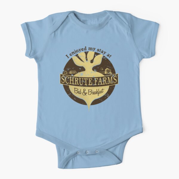I enjoyed my stay at Schrute Farms (Brown) Short Sleeve Baby One-Piece
