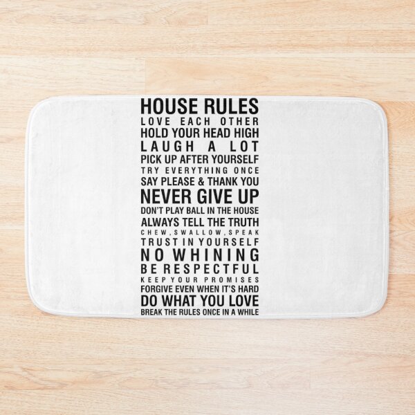 Item preview, house Rules designed and sold by MCTS SHOP.