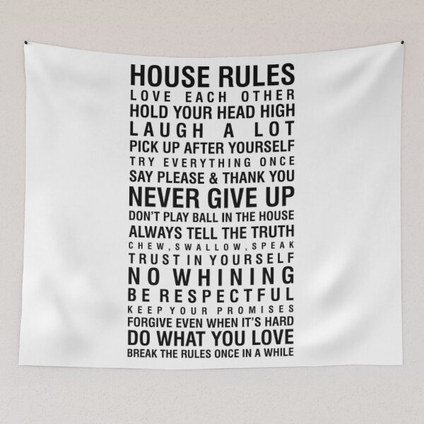 Item preview, house Rules designed and sold by MCTS SHOP.