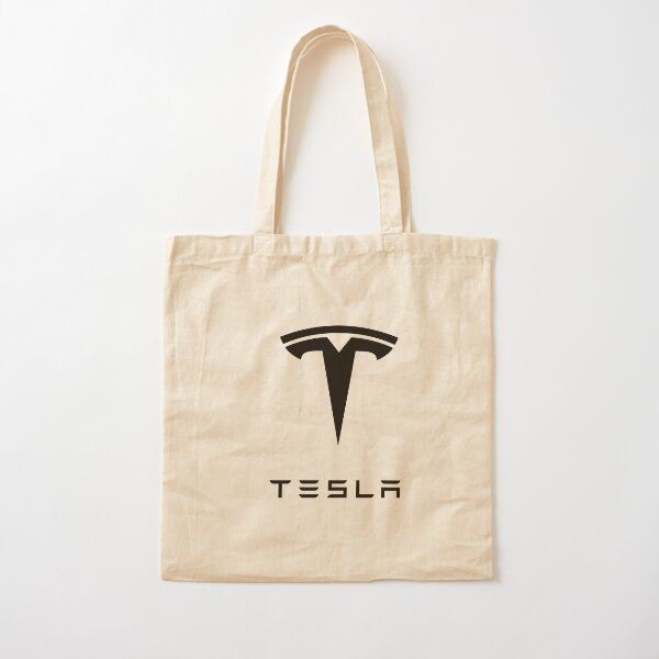 Tesla Logo Cotton Tote Bag