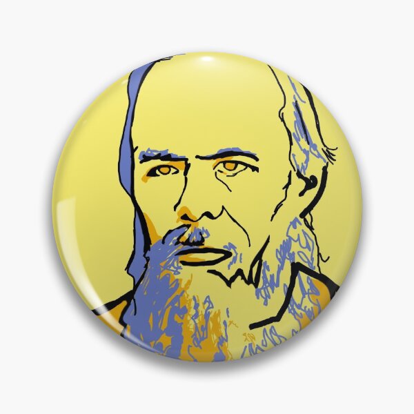 Item preview, Fyodor Dostoevsky Yellow Portrait designed and sold by savantdesigns.