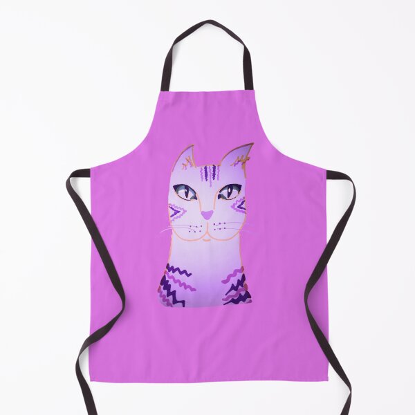 Item preview, Pink&Purple 70s catpie designed and sold by CoffeyCatsArt.