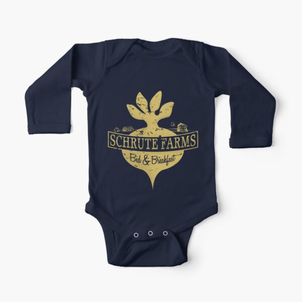 Schrute Farms B&B (no circles) Long Sleeve Baby One-Piece