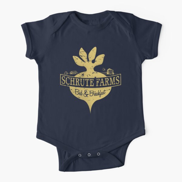 Schrute Farms B&B (no circles) Short Sleeve Baby One-Piece