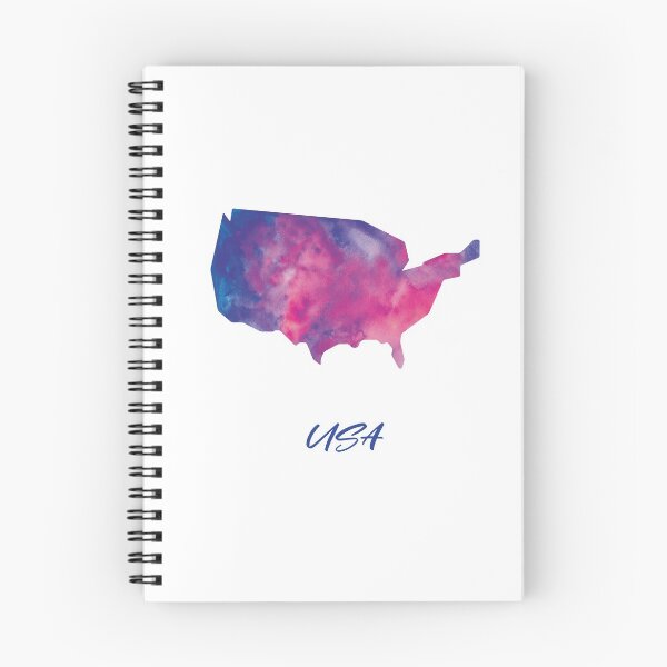 Item preview, USA Map in Watercolor (Purple, Blue and Pink) designed and sold by Geometricshow.