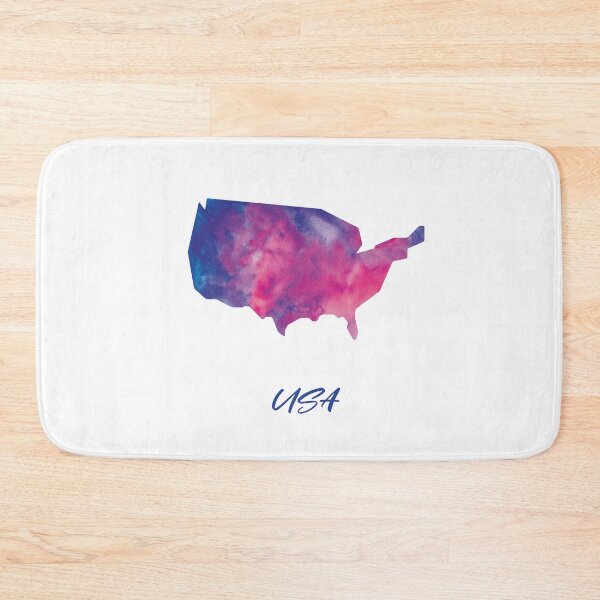 Item preview, USA Map in Watercolor (Purple, Blue and Pink) designed and sold by Geometricshow.