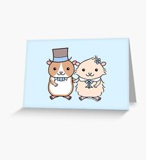 Hamster Wedding Couple Greeting Card