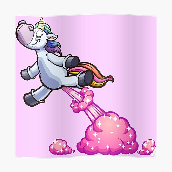 Farting unicorn Poster