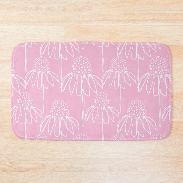 Item preview, White Echinacea on pink designed and sold by Sarah Hearfield.
