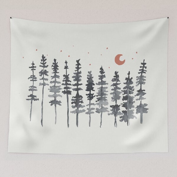 Item preview, Nighttime Watercolor Forest designed and sold by KelleyVivian.