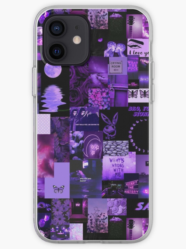 Purple Aesthetic Collage Iphone Case Cover By Arthemeral Redbubble