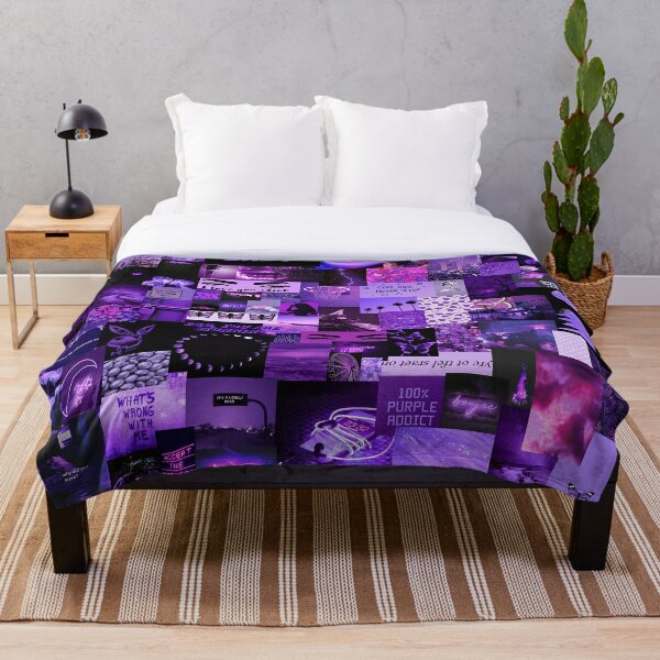 Purple Aesthetic Collage Throw Blanket For Sale By Arthemeral Redbubble