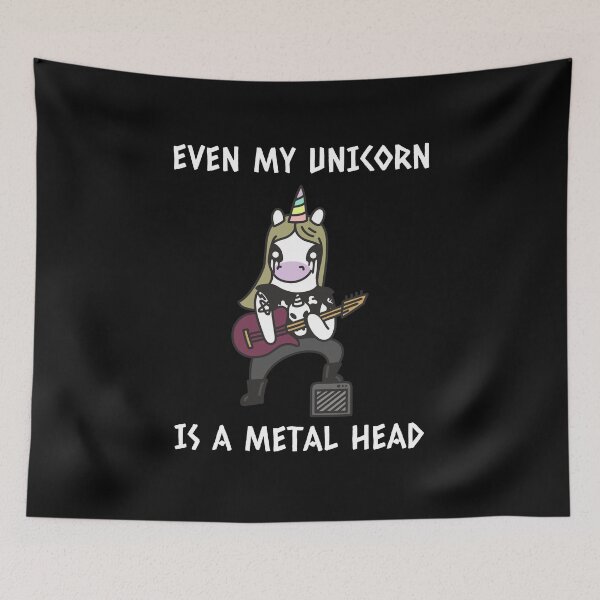 Item preview, Even My Unicorn is a Metal Head designed and sold by ShirtheadDesign.