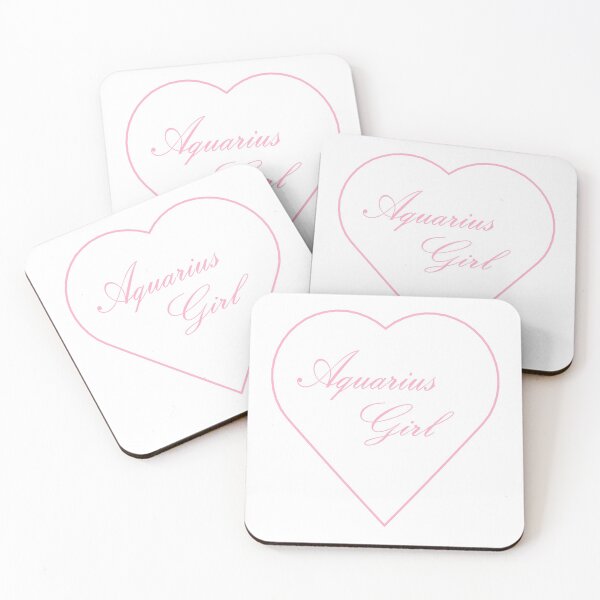 Item preview, Simple White and Pink Aquarius Girl Zodiac Heart❤ designed and sold by hearthearts.