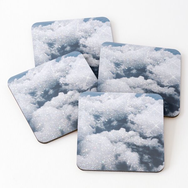 Item preview, Aesthetically pleasing sparkly glittery white clouds designed and sold by samararibas.