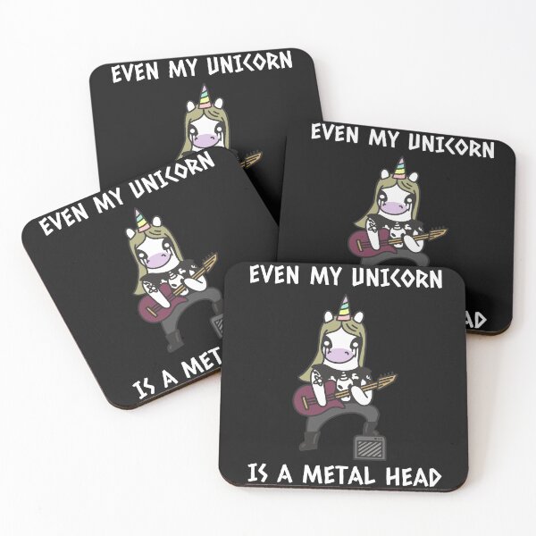 Item preview, Even My Unicorn is a Metal Head designed and sold by ShirtheadDesign.
