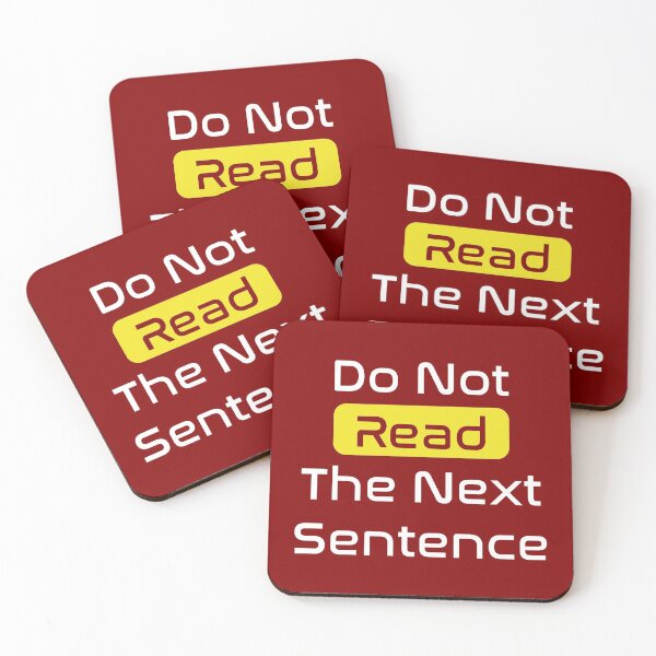 Item preview, Do Not Read The Next Sentence  designed and sold by Drago Art.