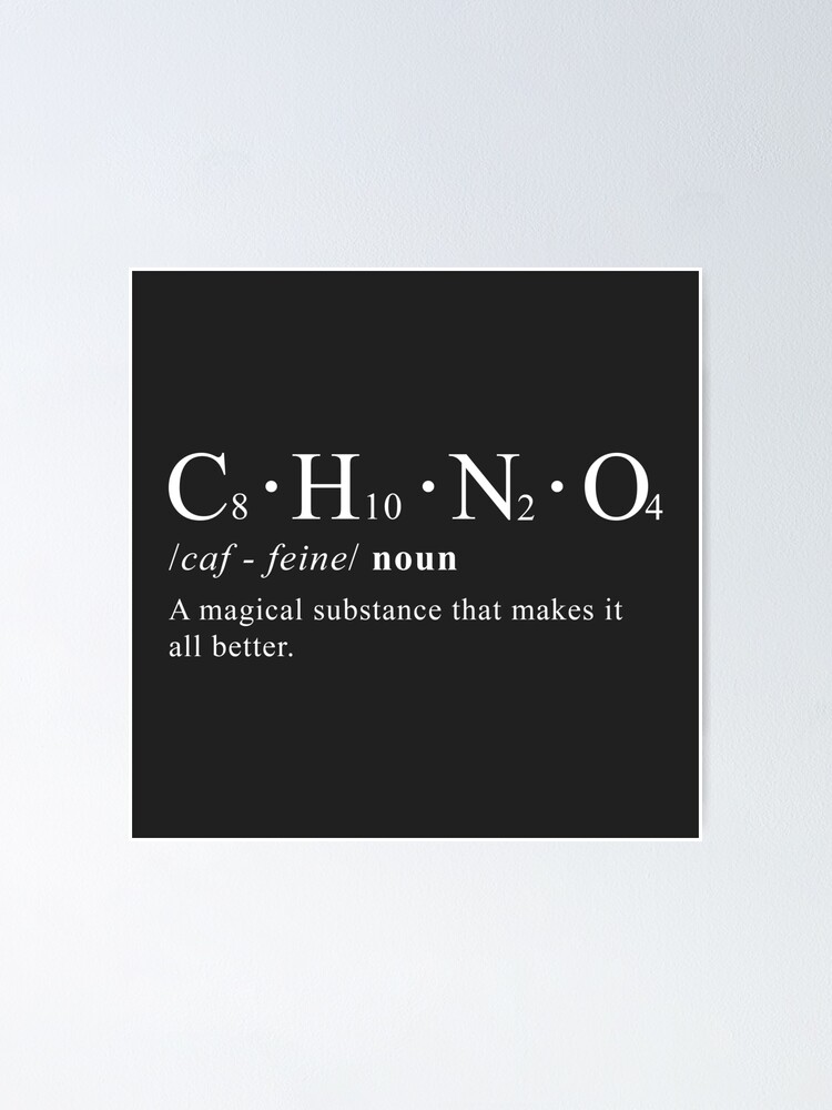 Thumbnail 1 of 3, Poster, Caffeine Element designed and sold by CasperGraphics.