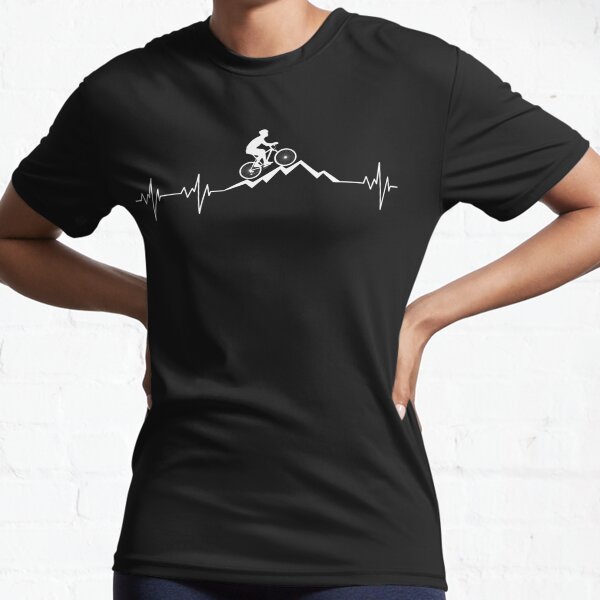 Mountain Bike Heartbeat  Active T-Shirt