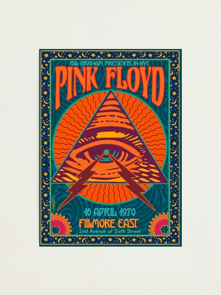 Alternate view of PINK FLOYD CONCERT AUTHENTIC POSTER NYC FILMORE EAST 1970 Photographic Print