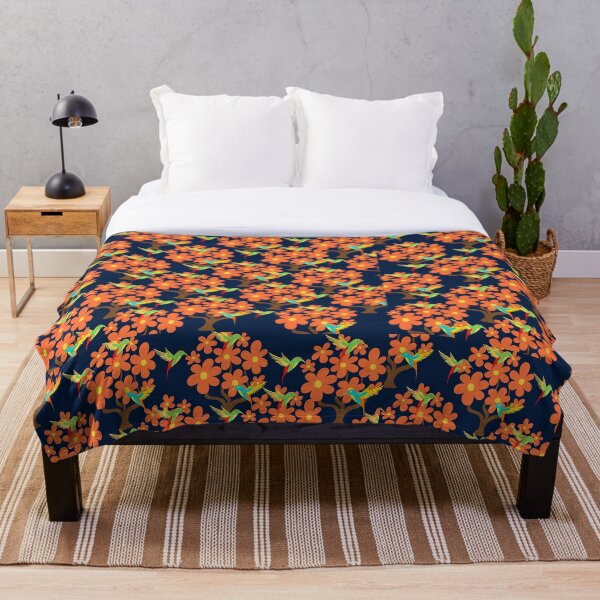 Item preview, Bird Art Work | Bird and Tree | Nature | Orange Flower designed and sold by QLAlife.