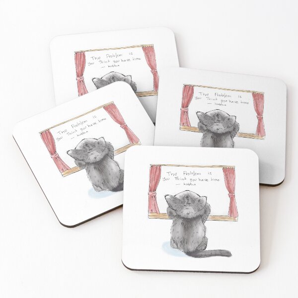 Item preview, Cat Staring At The Window Quoting Buddha designed and sold by tauah.