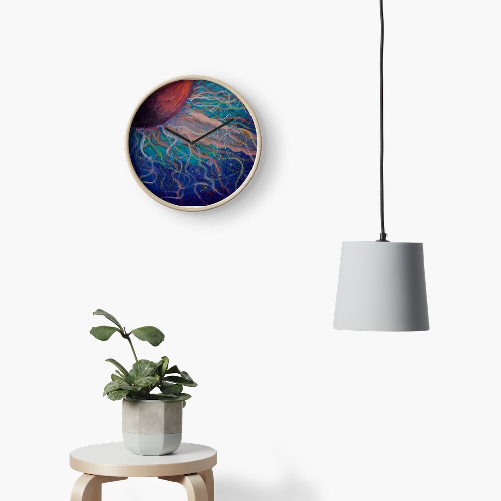Jellyfish Wall Art Clock