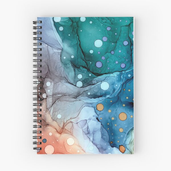 Item preview, Colorful bubbles abstract alcohol ink designed and sold by puddleandink.
