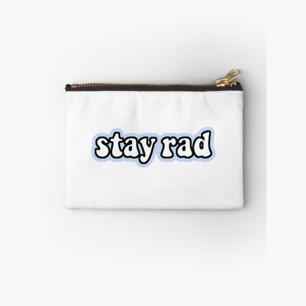Item preview, Light Sky Blue Stay Rad Outlined Sticker designed and sold by laurencude.