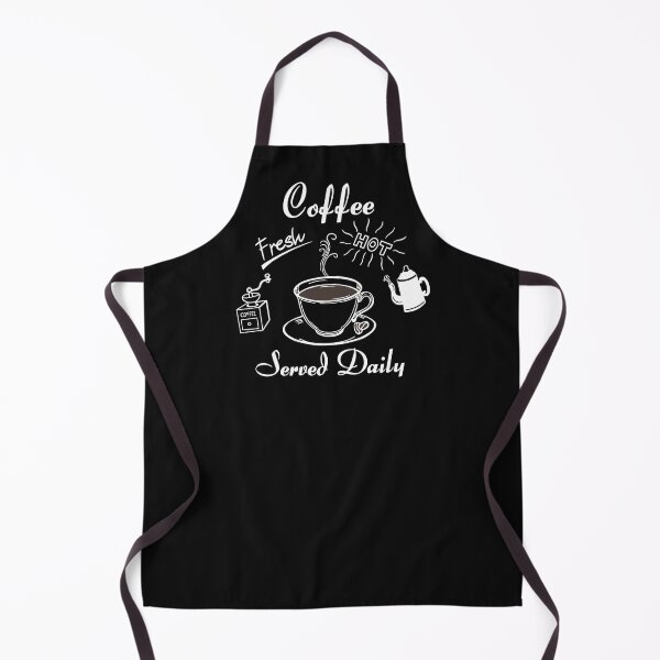 Item preview, Coffee Fresh Hot Served Daily White on Black designed and sold by Elizabeth K. King.