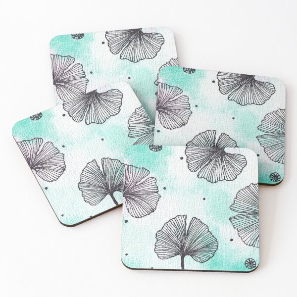 Item preview, Ginkgo Biloba Leaves On Watercolor Washes  designed and sold by Oirabot.