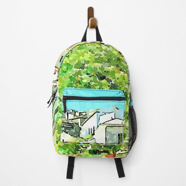 Item preview, Tortora view of historic center with red flower designed and sold by Giuseppe Cocco.