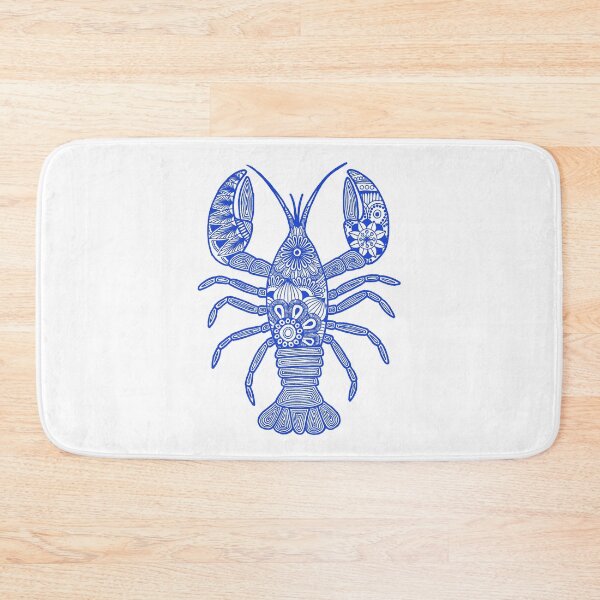 Item preview, Lobster (blue and white, vertical) designed and sold by Calen  Picard-Carroll.