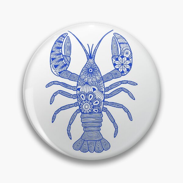 Item preview, Lobster (blue and white, vertical) designed and sold by Calen  Picard-Carroll.