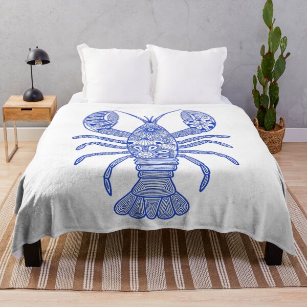 Item preview, Lobster (blue and white, vertical) designed and sold by Calen  Picard-Carroll.