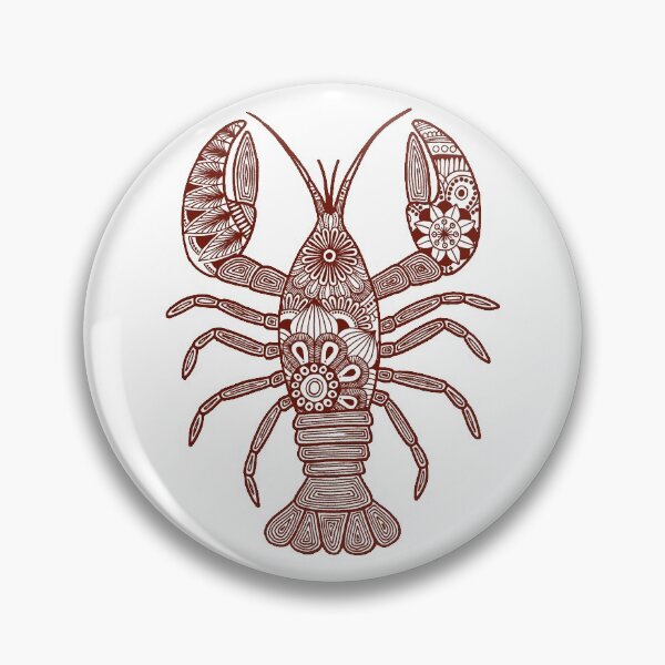 Item preview, Lobster (brown and white, vertical) designed and sold by Calen  Picard-Carroll.