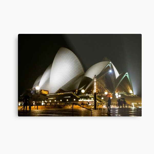 Rainy Night at the Sydney Opera House, Australia Metal Print