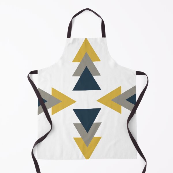 Item preview, Southwest Triangle. Minimalist Geometric Abstract Arrow Design in Light Mustard Yellow, White, Grey, and Navy Blue designed and sold by kierkegaard.