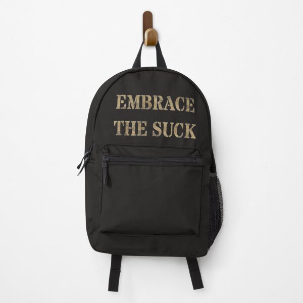 Item preview, EMBRACE THE SUCK in distressed camo lettering designed and sold by Juliano-Designs.
