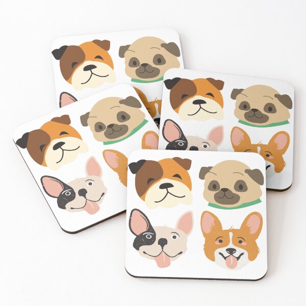 Item preview, 4 cute animated dogs designed and sold by priyankajustine.