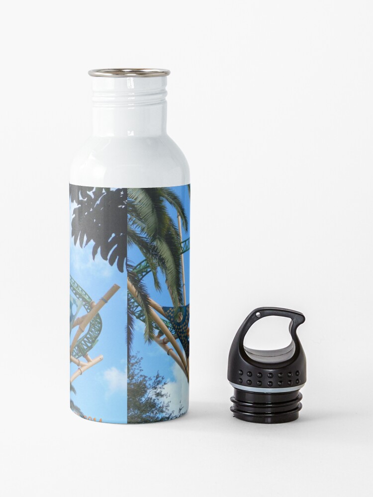 "Cheetah Hunt Roller Coaster, Busch Gardens" Water Bottle by monikajl