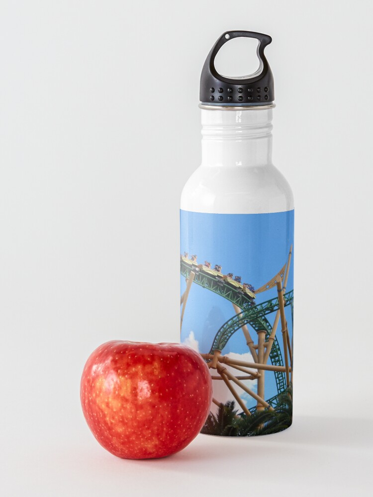 "Cheetah Hunt Roller Coaster, Busch Gardens" Water Bottle by monikajl