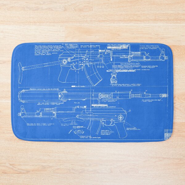 Item preview, Genuine Soviet AKS AK-47 Folding Stock Blueprint (White - Clear) | АКС Автомат Калашникова Складной designed and sold by UrsusRenegade.