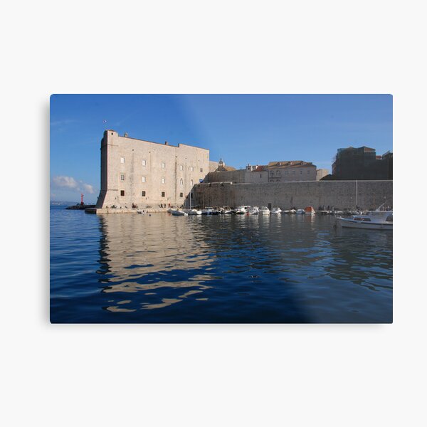 Dubrovnik, Ploce Harbour and St Ivan's fort Metal Print
