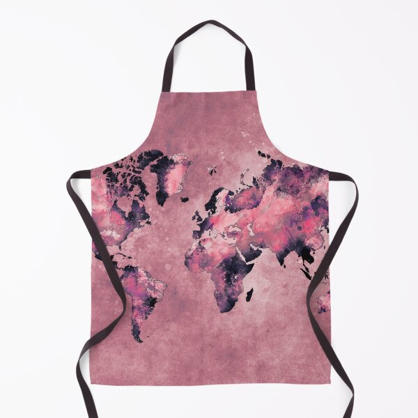 Item preview, world map coral pink #map #world designed and sold by JBJart.